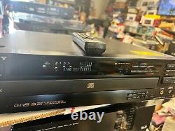 Vgt Sony CDP-C601ES 5 Disc CD Carousel Changer Player With Remote, Cables, Works