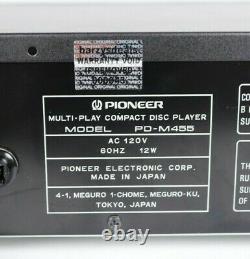 Vintage Pioneer PD-M455 6 Disc CD Player Changer With Remote Remote VTG TESTED