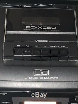 Vtg JVC PC-XC60 Stereo Boombox 10 Disc CD Changer & Cassette Player Remote Vgc