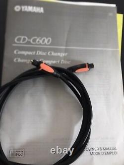 Yamaha CD C600 CD Player 5 Disc Changer Bundle Remote Manual & Wires LikeNew