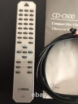 Yamaha CD C600 CD Player 5 Disc Changer Bundle Remote Manual & Wires LikeNew